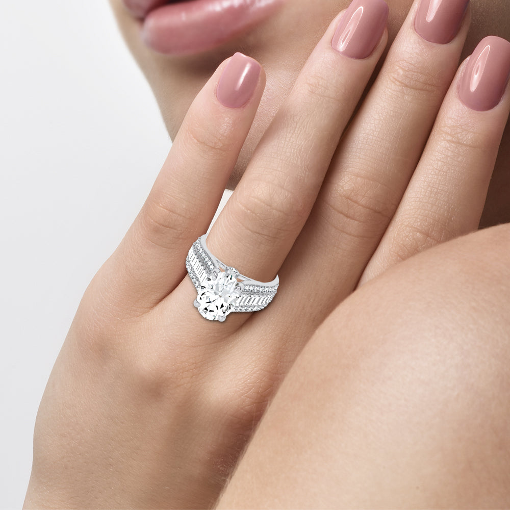 14K 4.00CT Certified Lab Grown Engagement Ring