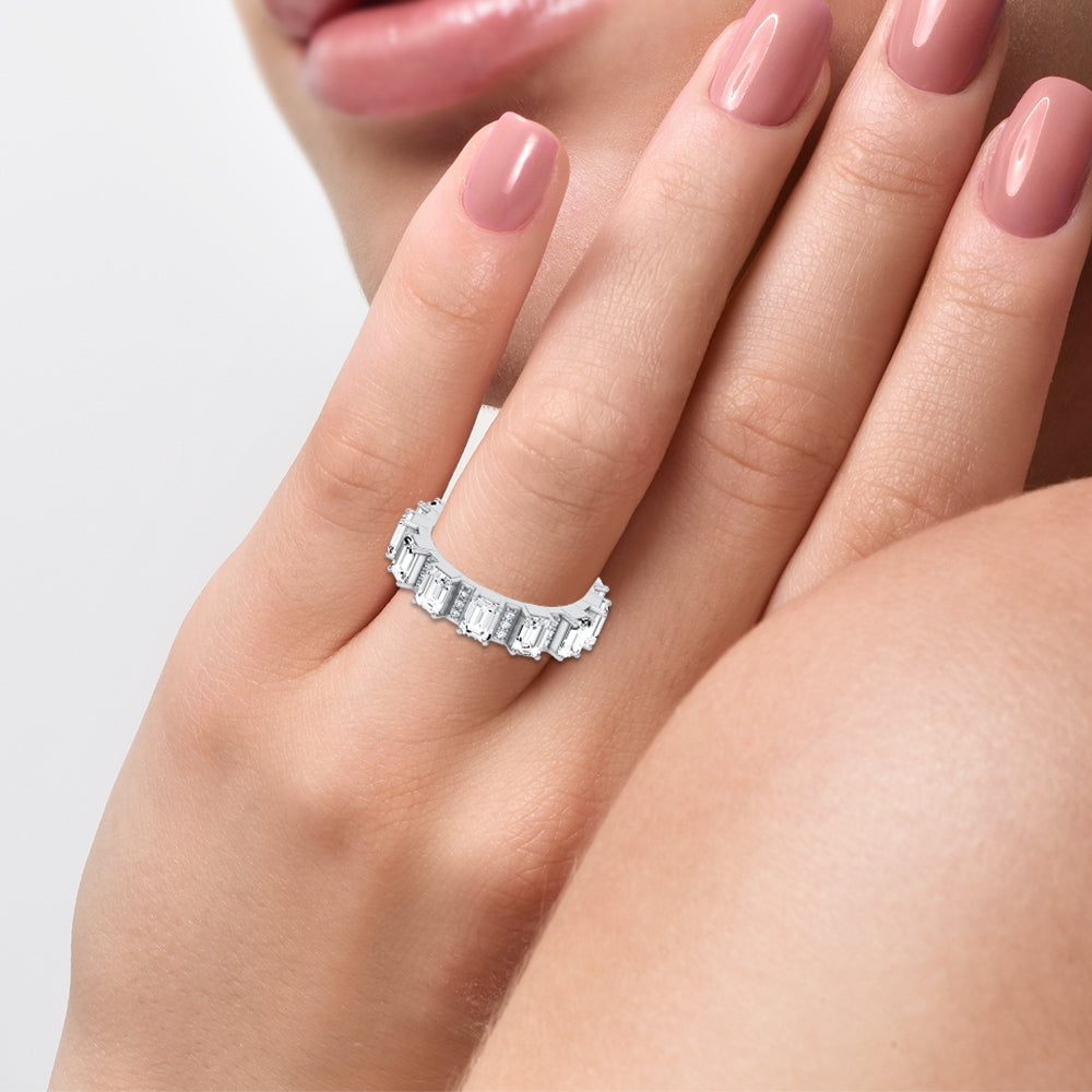 14K 3.17CT Certified Lab Grown Band