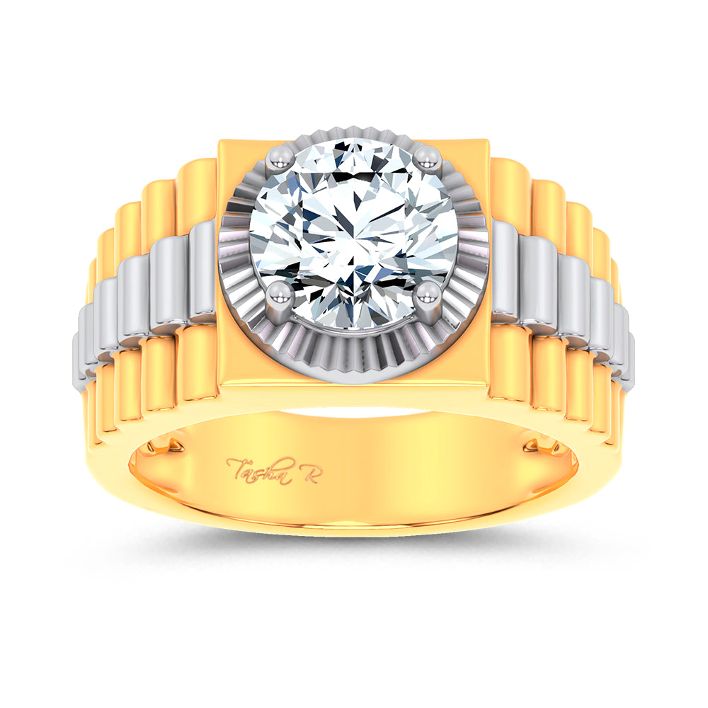 14K 2.00CT Certified Lab Grown Mens Ring