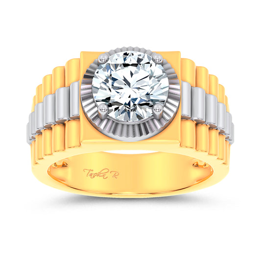 14K 2.00CT Certified Lab Grown Mens Ring
