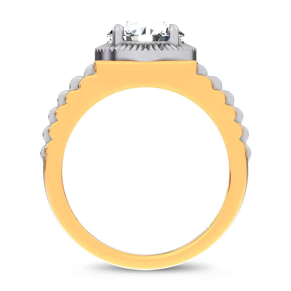 14K 2.00CT Certified Lab Grown Mens Ring