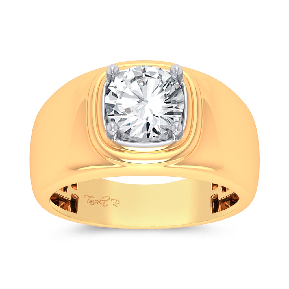 14K 2.00CT Certified Lab Grown Mens Ring