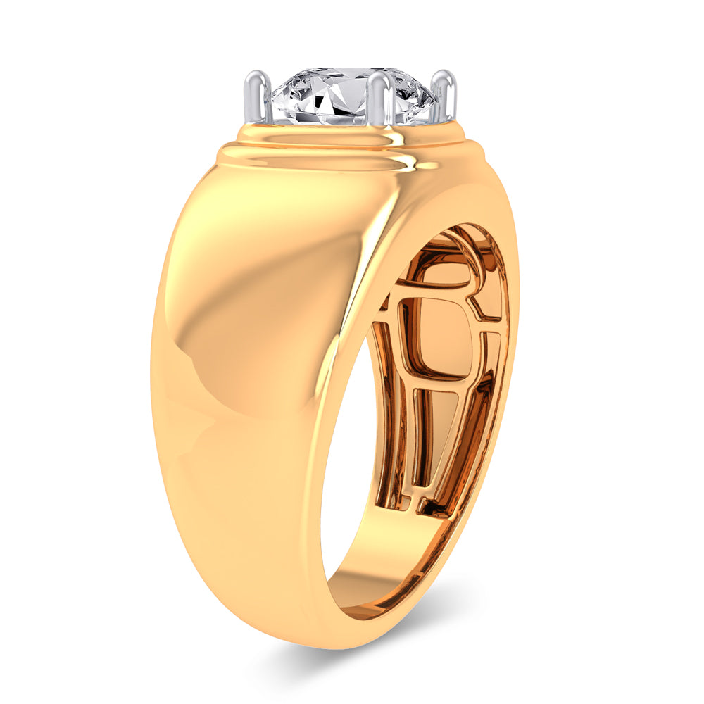 14K 2.00CT Certified Lab Grown Mens Ring