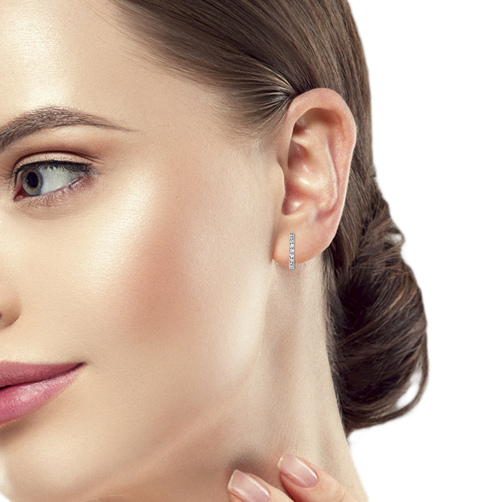 14K 5.00CT Lab Grown Diamond Hoops