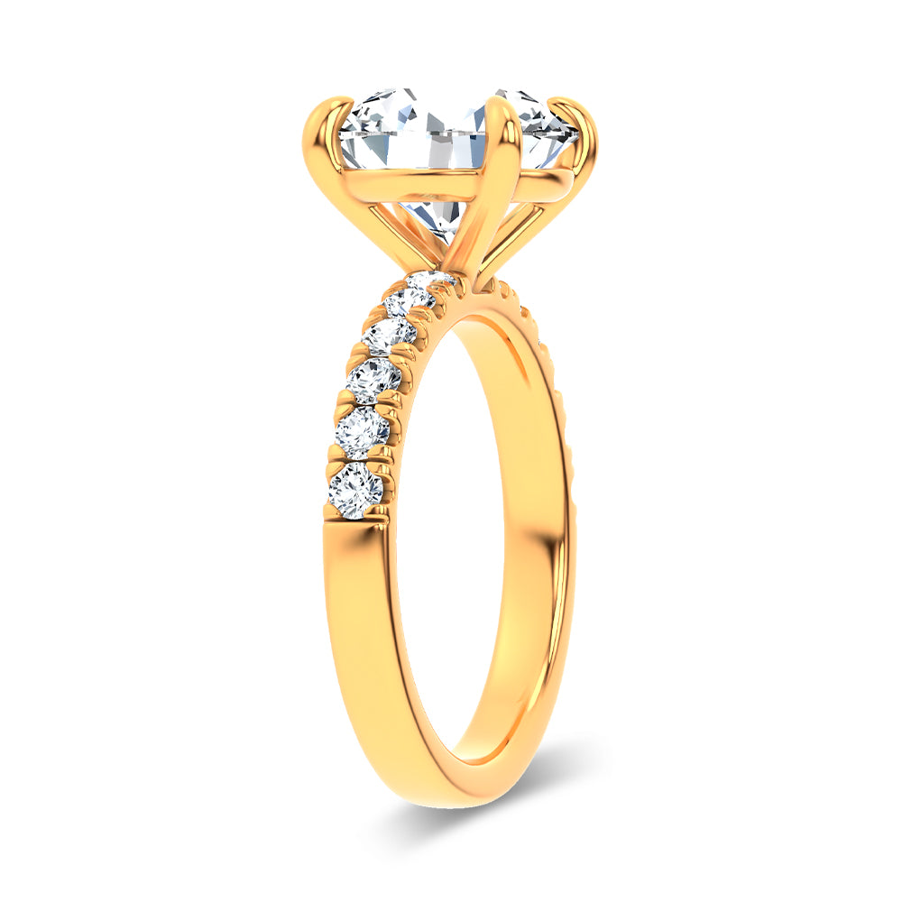 14K 4.50CT Certified Lab Grown Engagement Ring