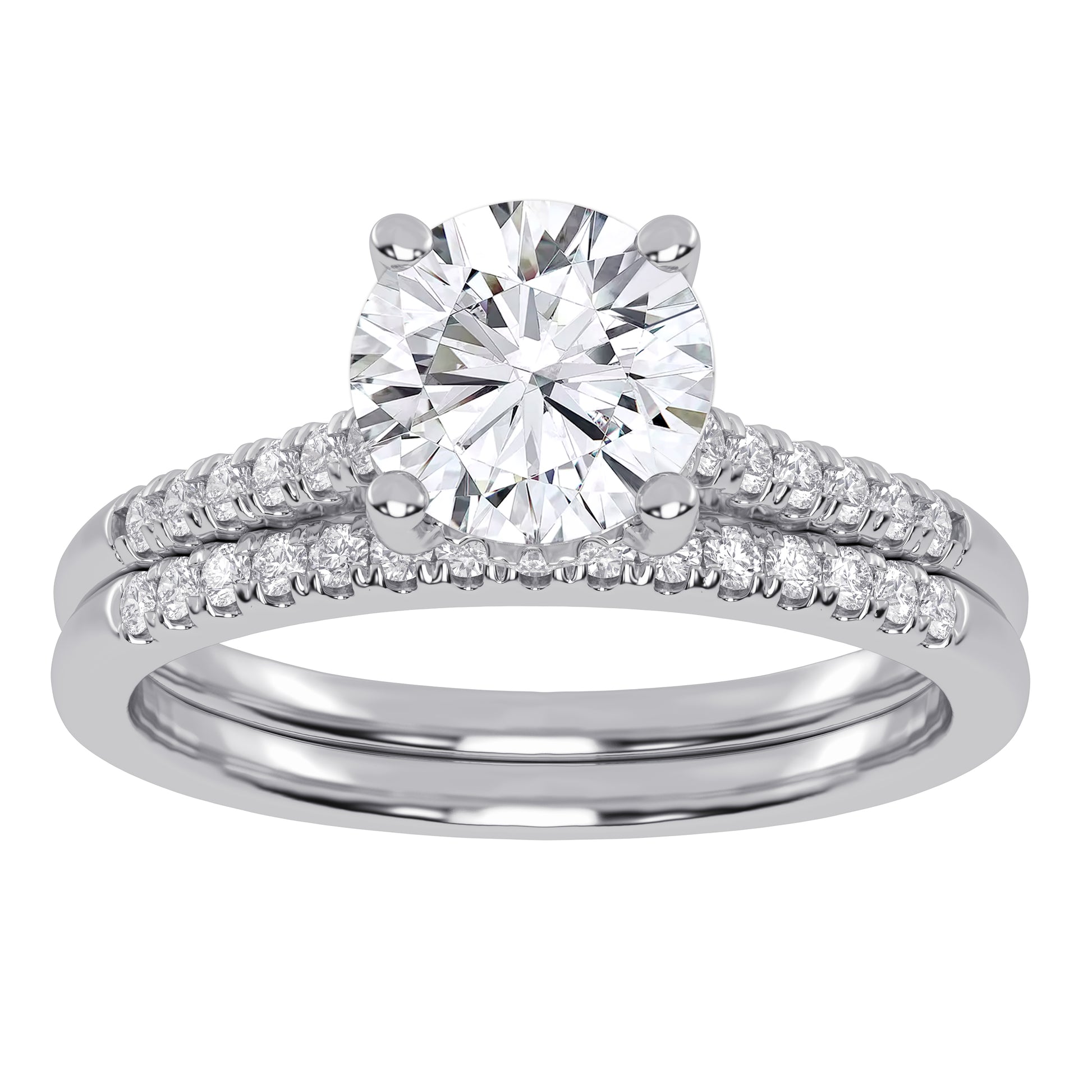 10K 1.26CT Certified Lab-grown Diamond Bridal Set