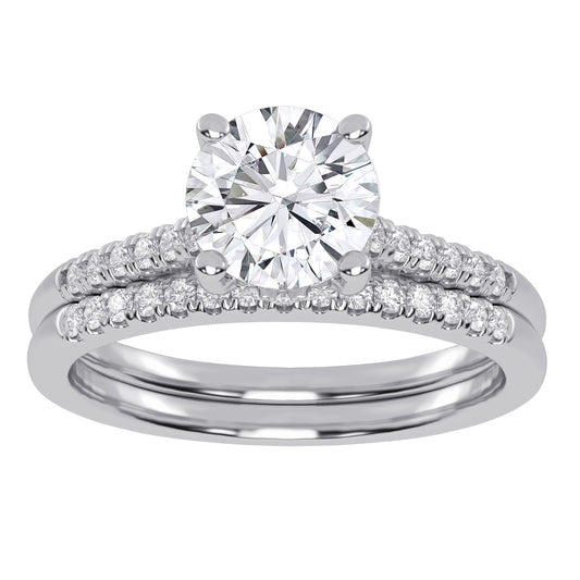 10K 1.26CT Certified Lab-grown Diamond Bridal Set