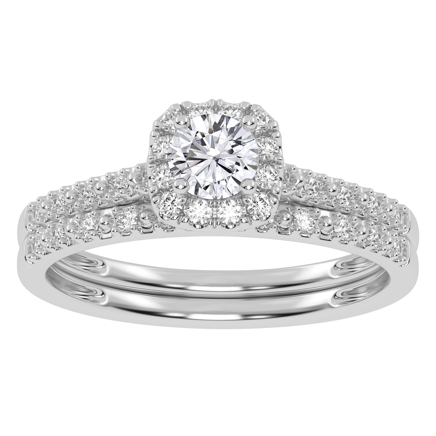 10K 0.40CT Certified Lab-grown Diamond Bridal Set