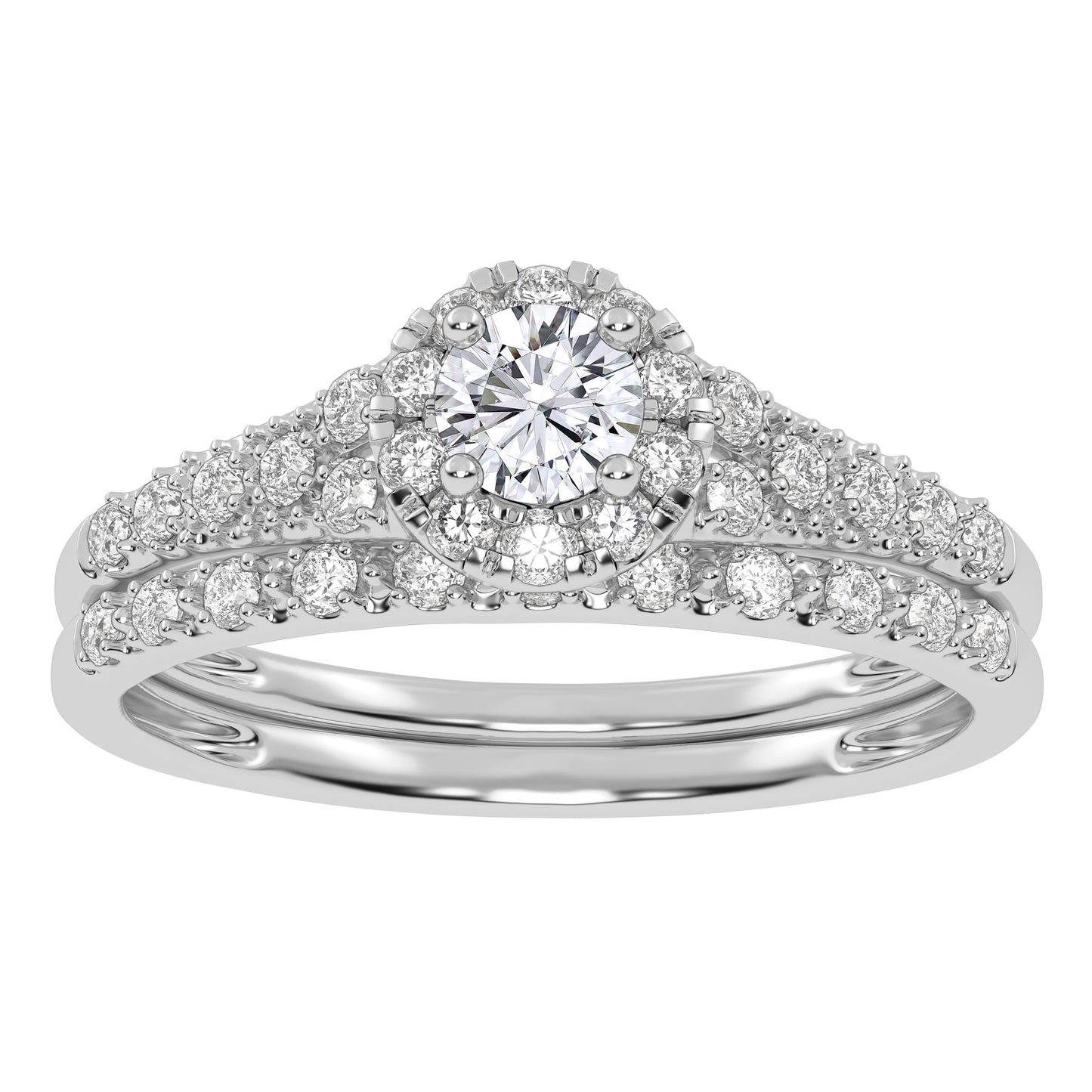 10K 0.38CT Certified Lab-grown Diamond Bridal Set