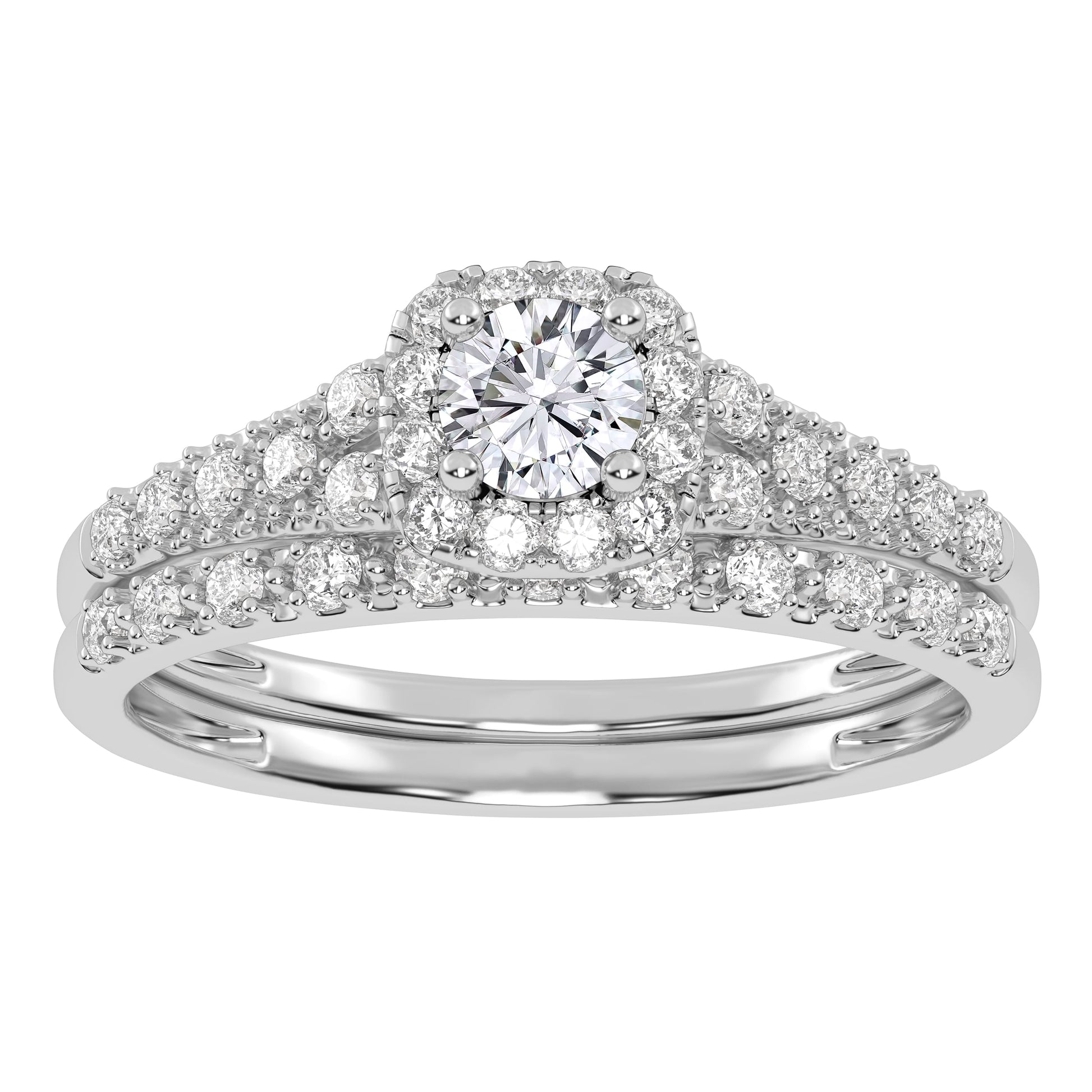 10K 0.38CT Certified Lab-grown Diamond Bridal Set