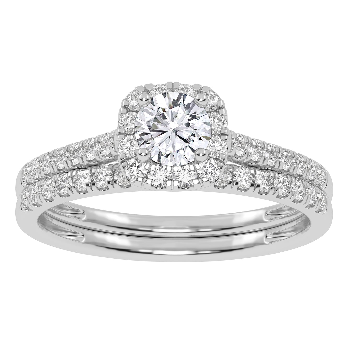 10K 0.50CT Certified Lab-grown Diamond Bridal Set