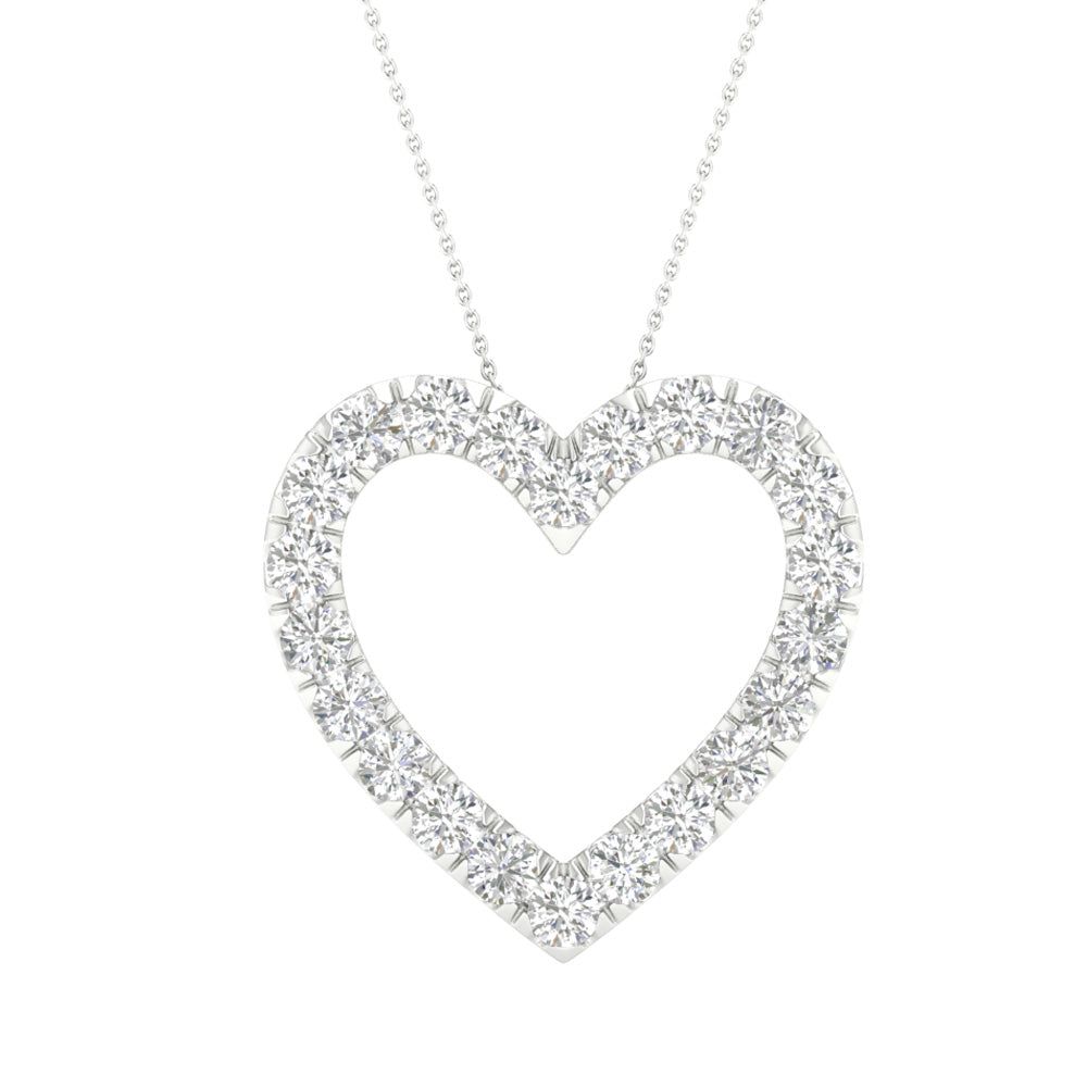 14K 1.00CT Certified Lab Grown Diamond Pendant