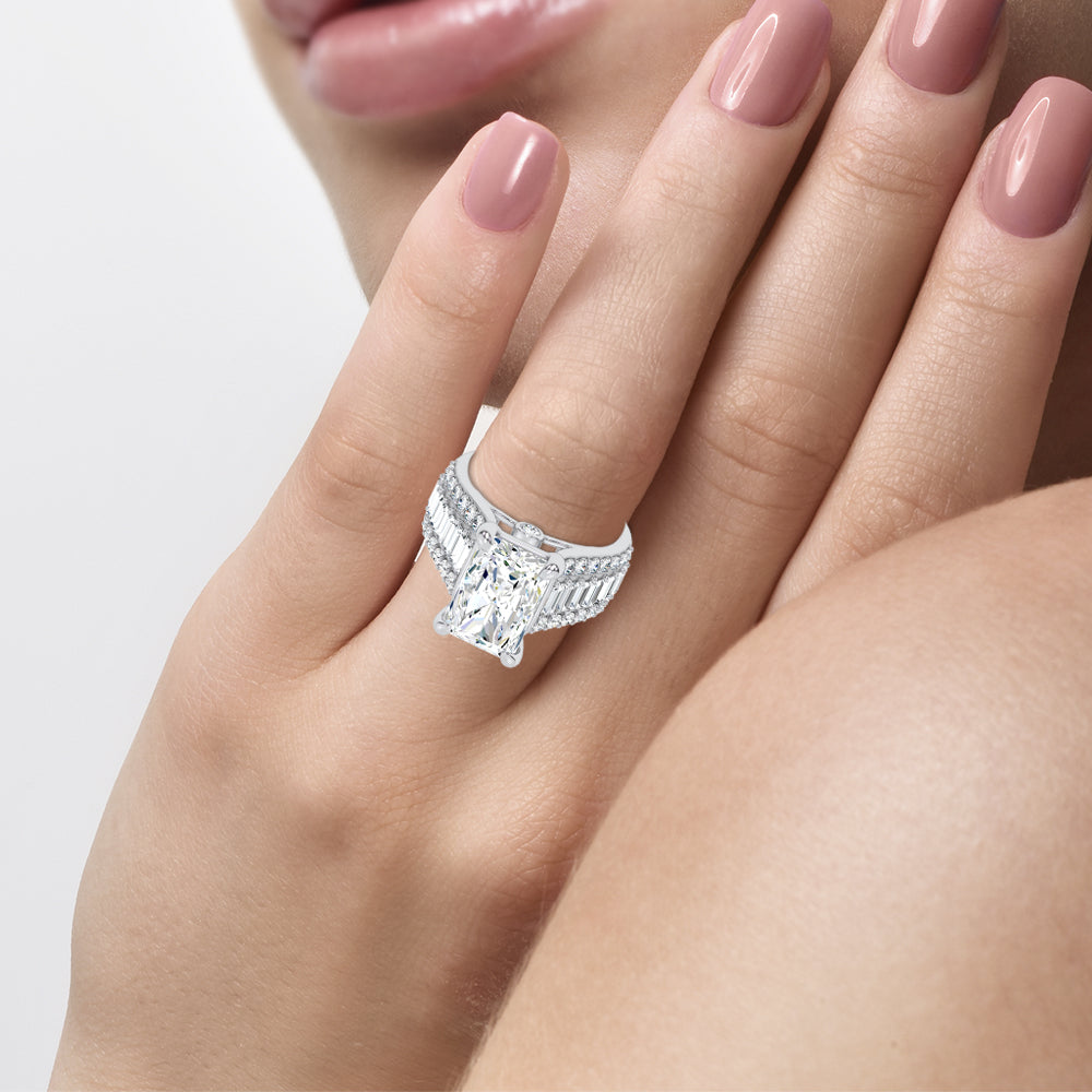 14K 6.50CT Certified Lab Grown Engagement Ring
