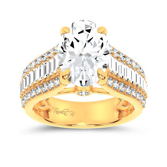 14K 4.00CT Certified Lab Grown Engagement Ring
