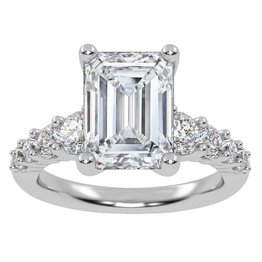 10K 3.75CT Certified Lab Grown Diamond Engagement Ring