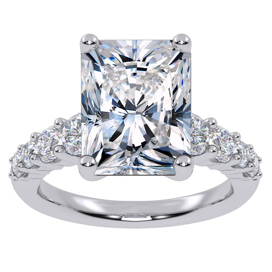 10K 3.75CT Certified Lab Grown Diamond Engagement Ring