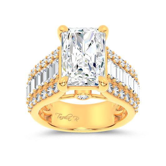 14K 6.50CT Certified Lab Grown Engagement Ring