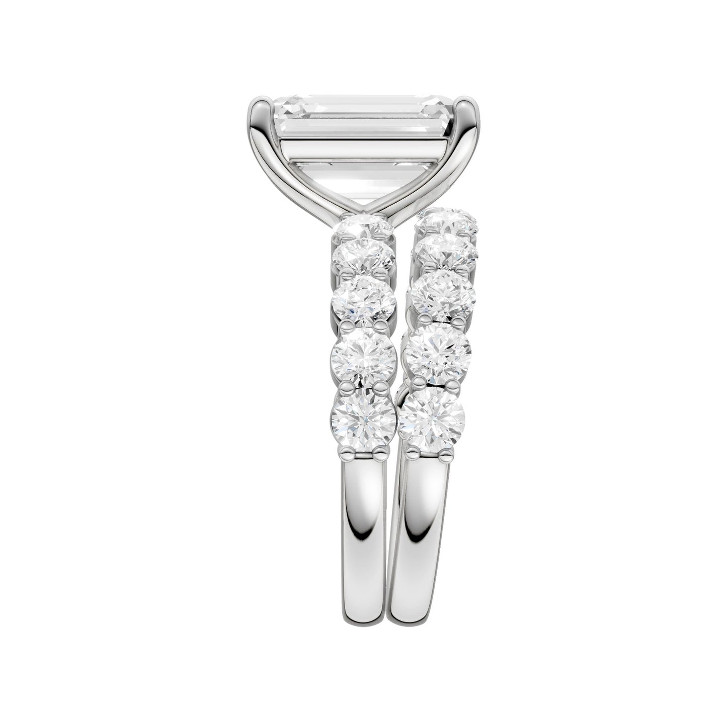 14K 6.00CT Certified Lab Grown Diamond Bridal Set