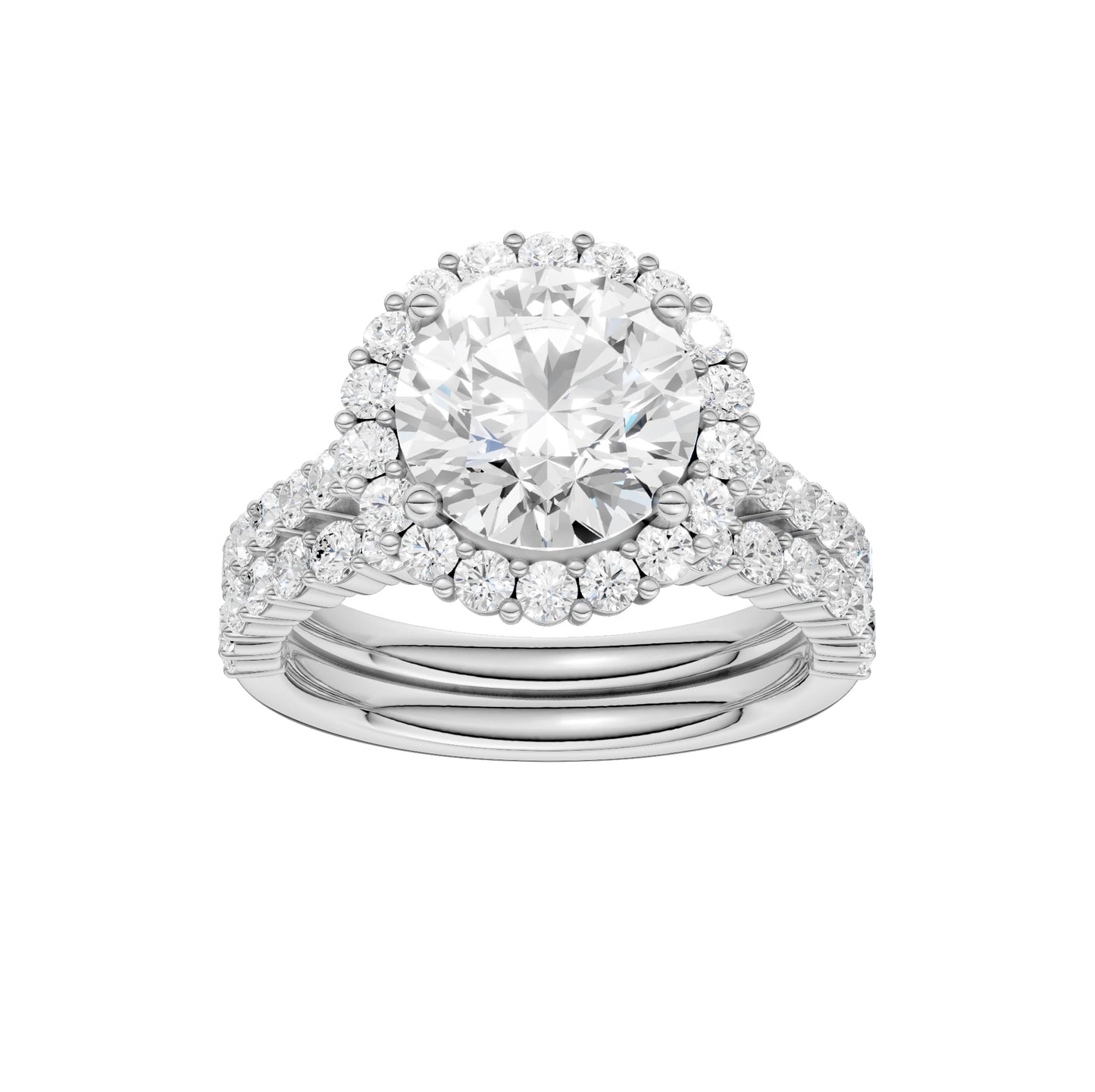 14K 4.00CT Diamond Bridal Set