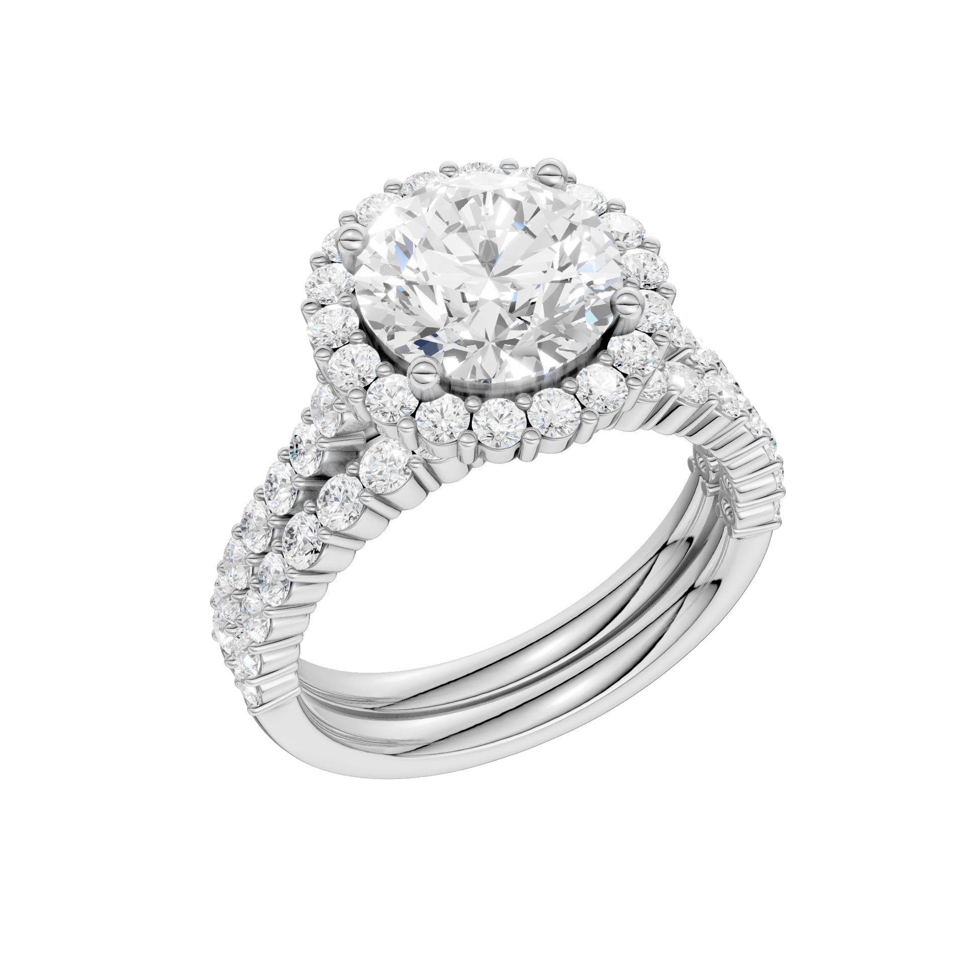 14K 4.00CT Diamond Bridal Set