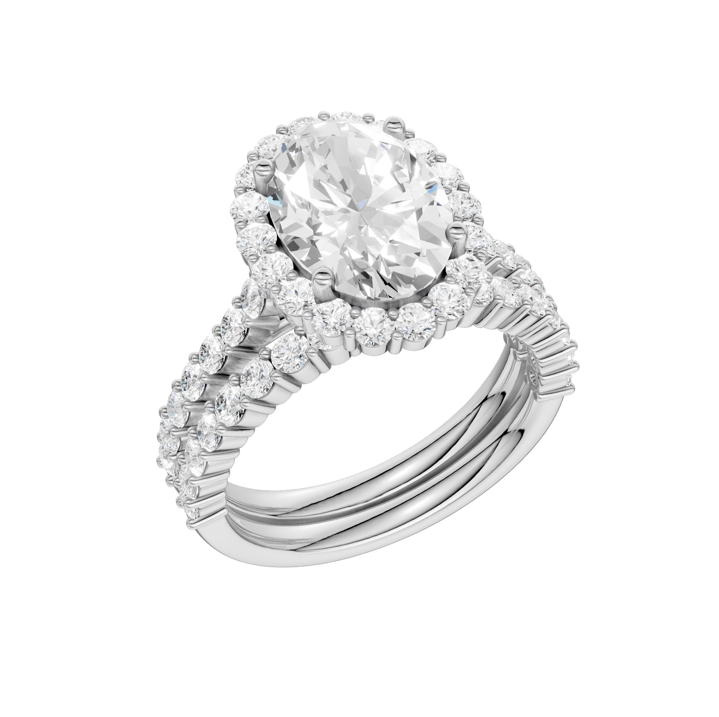 14K 4.00CT Diamond Bridal Set