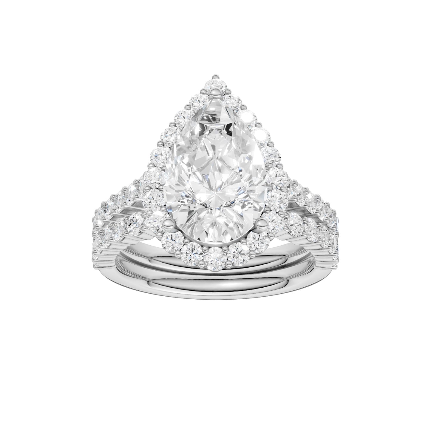 14K 4.00CT Diamond Bridal Set