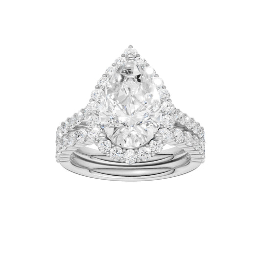 14K 4.00CT Diamond Bridal Set