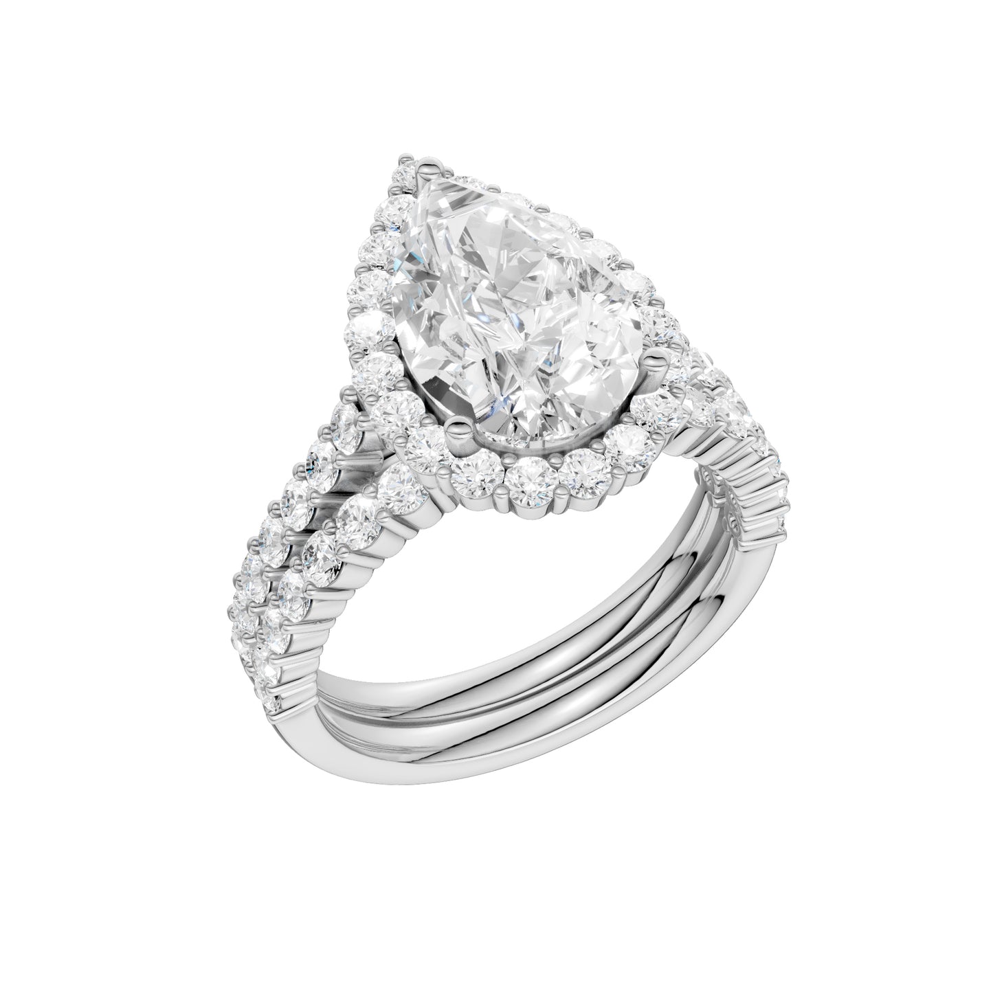 14K 4.00CT Diamond Bridal Set