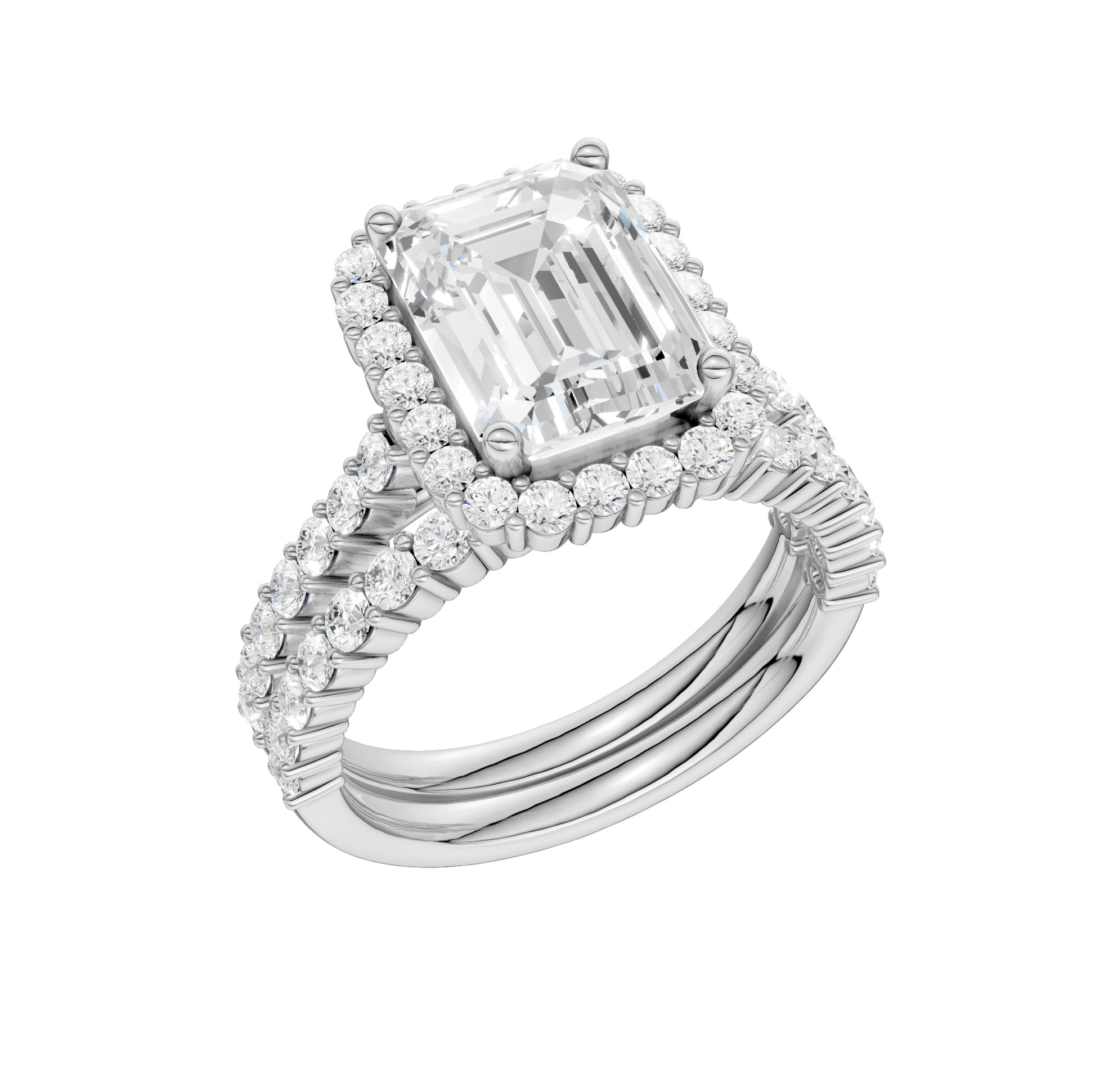 14K 4.00CT Diamond Bridal Set