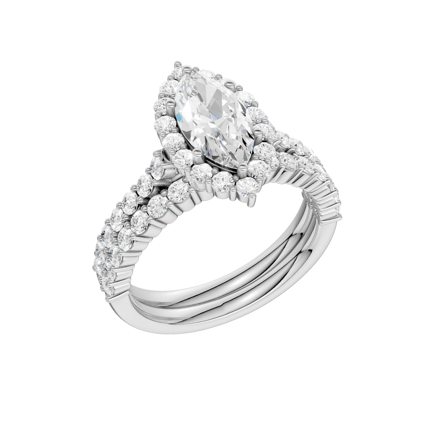 14K 2.00CT Diamond Bridal Set