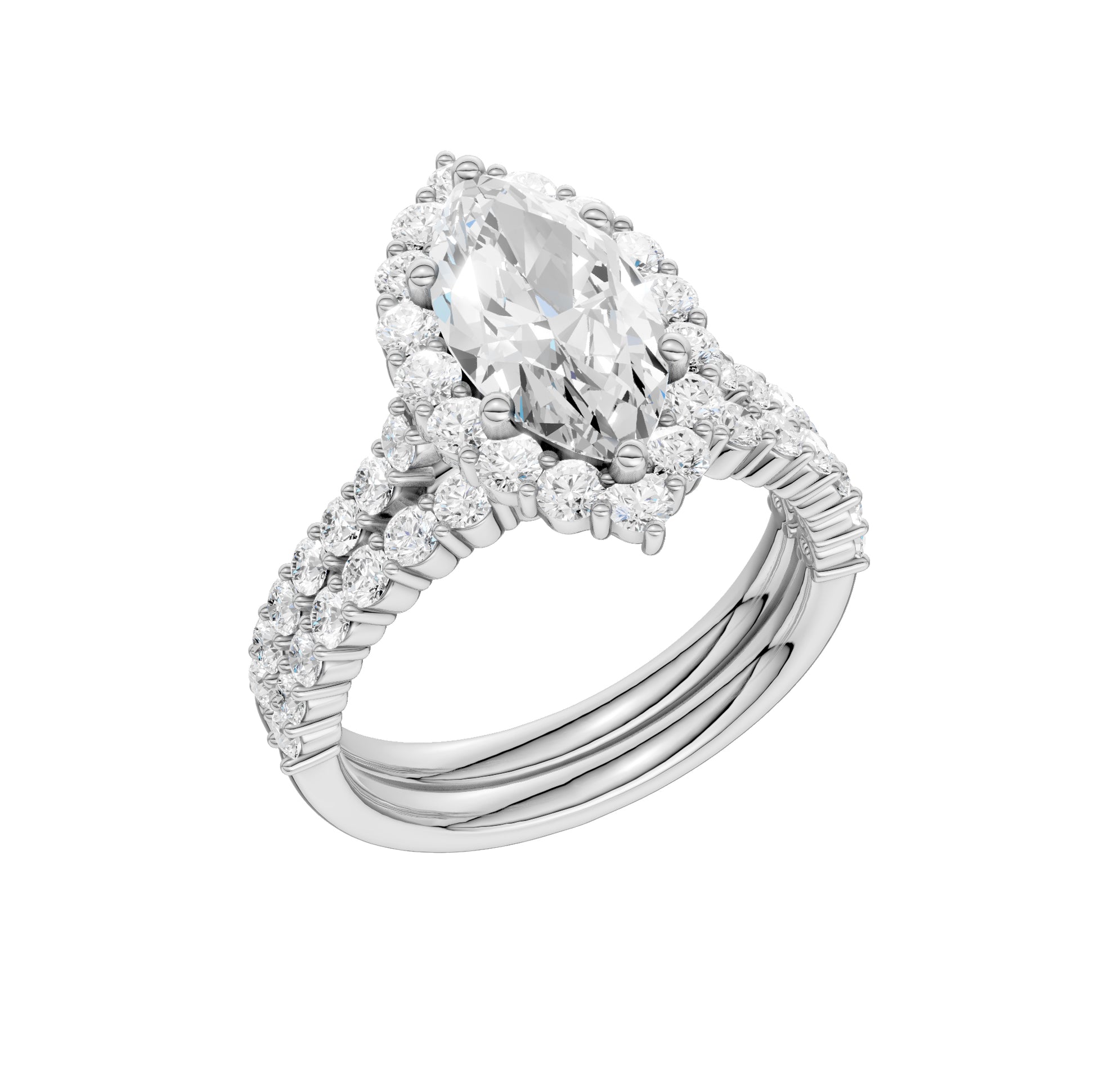 14K 3.00CT Diamond Bridal Set