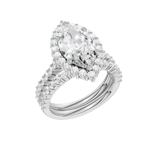 14K 4.00CT Diamond Bridal Set