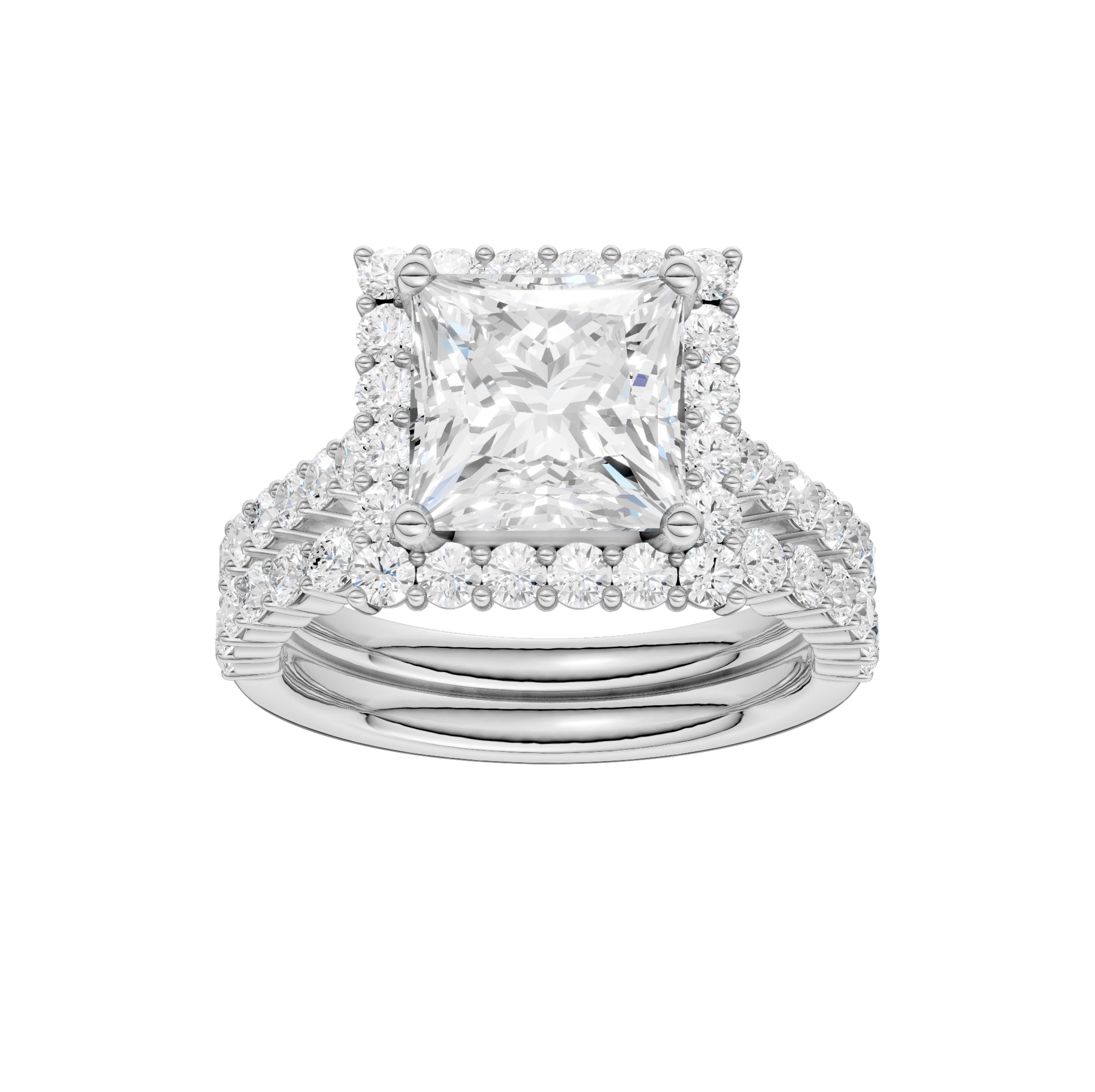 14K 4.00CT Diamond Bridal Set