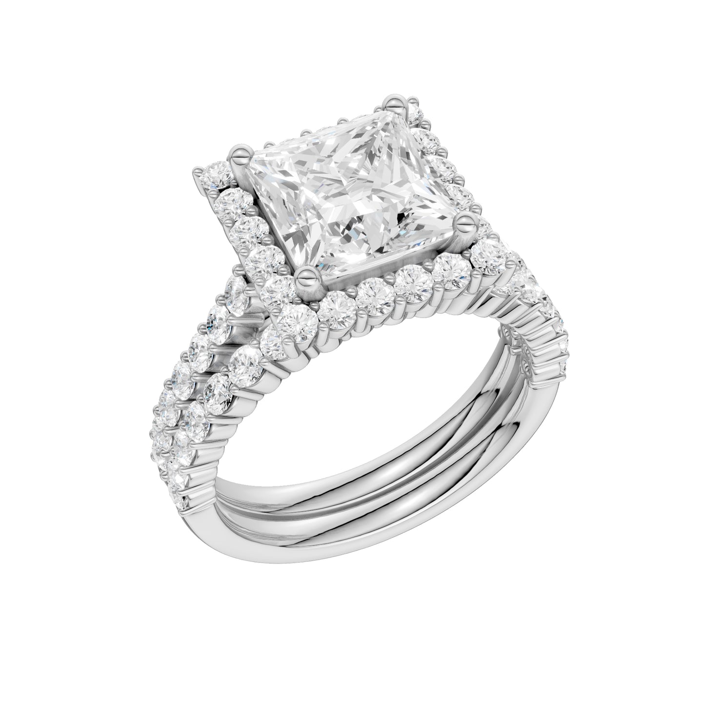 14K 4.00CT Diamond Bridal Set