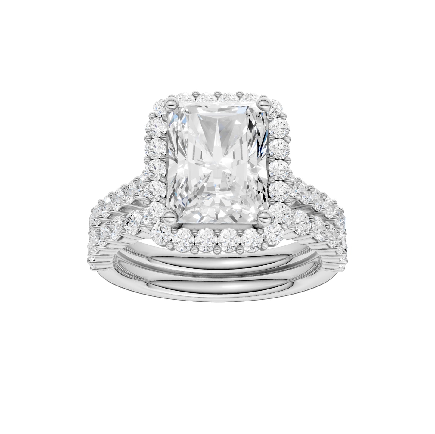 14K 4.00CT Diamond Bridal Set