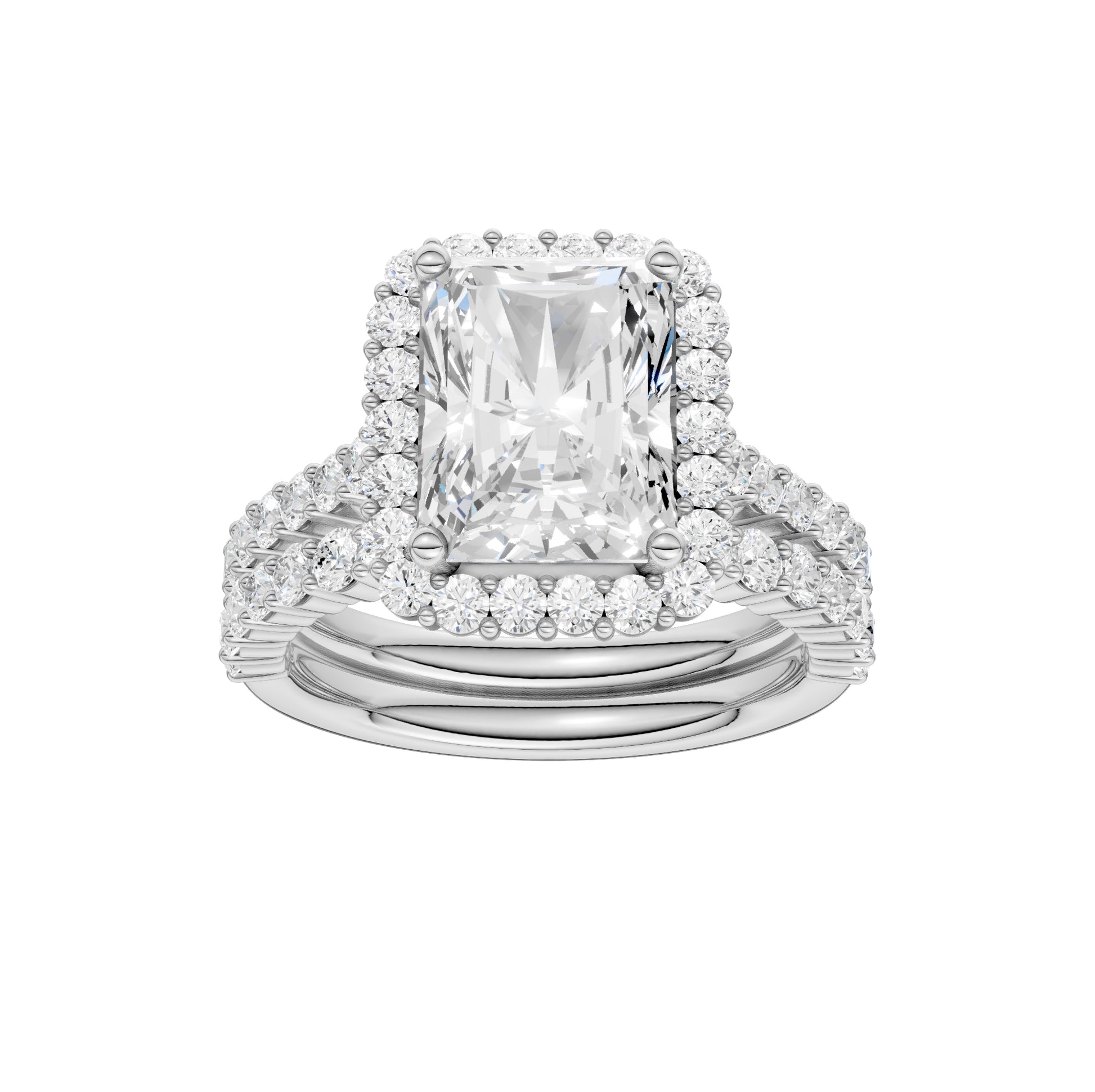 14K 4.00CT Diamond Bridal Set