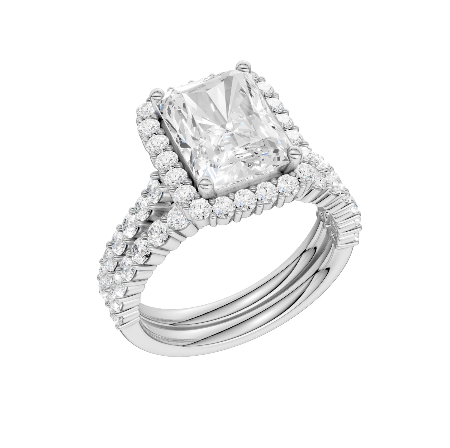 14K 4.00CT Diamond Bridal Set