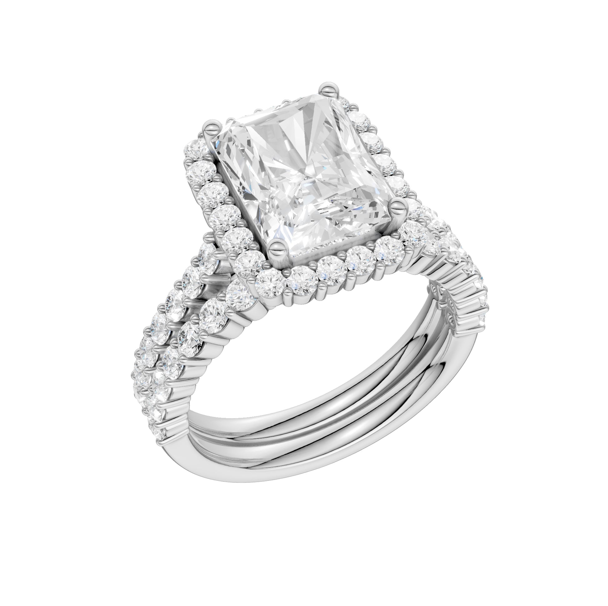 14K 4.00CT Diamond Bridal Set