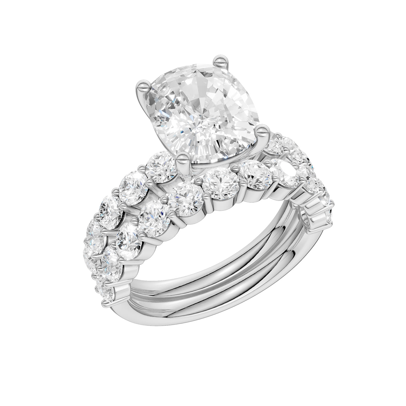14K 6.00CT Certified Lab Grown Diamond Bridal Set