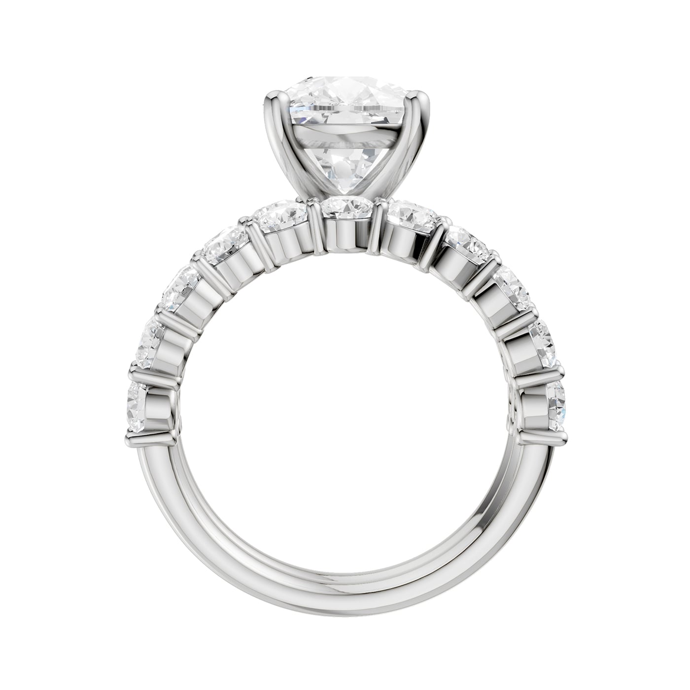 14K 5.00CT Certified Lab Grown Diamond Bridal Set