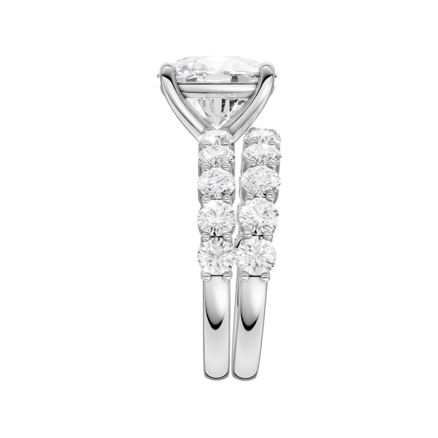 14K 6.00CT Certified Lab Grown Diamond Bridal Set