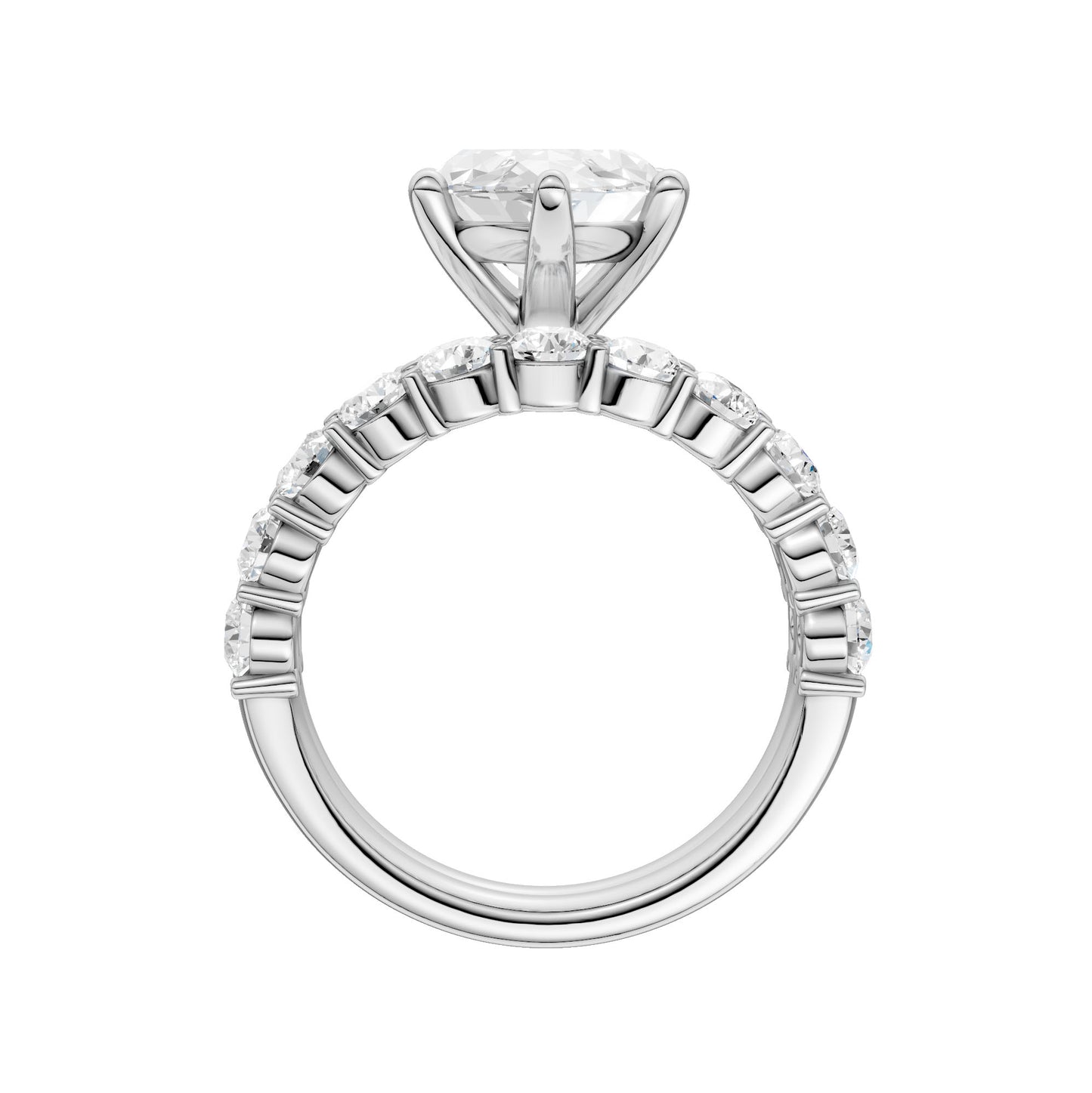14K 5.00CT Certified Lab Grown Diamond Bridal Set