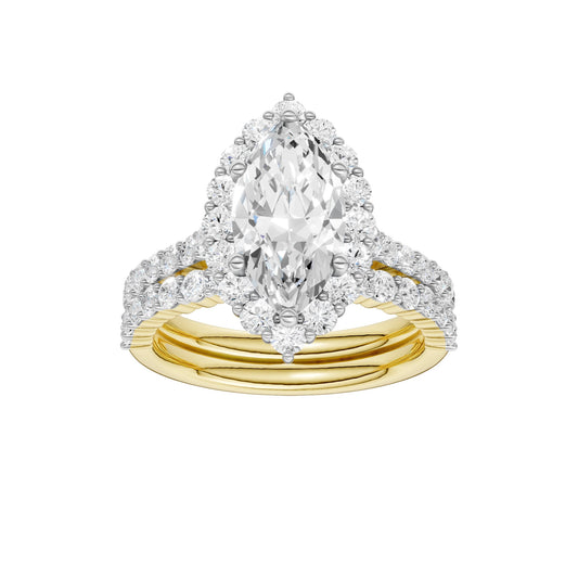 14K 3.00CT Diamond Bridal Set