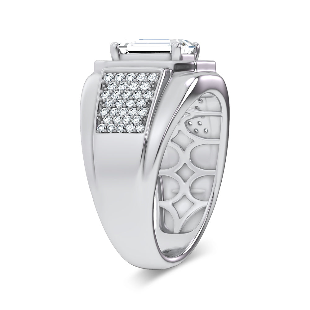 14K 2.98CT Certified Lab Grown Mens Ring
