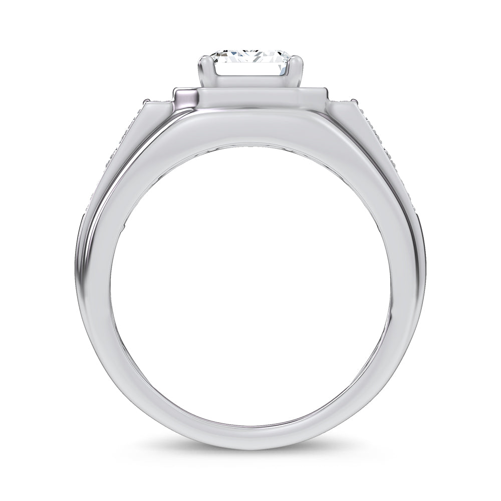 14K 2.98CT Certified Lab Grown Mens Ring