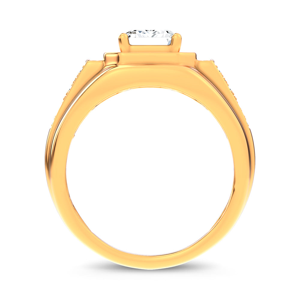 14K 2.98CT Certified Lab Grown Mens Ring
