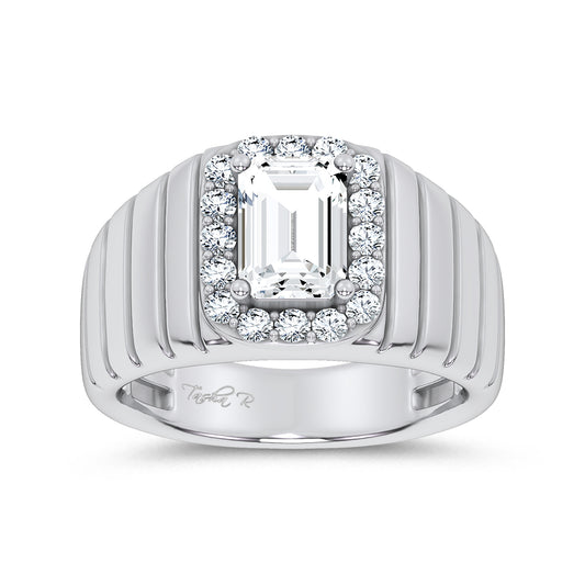 14K 2.60CT Certified Lab Grown Mens Ring