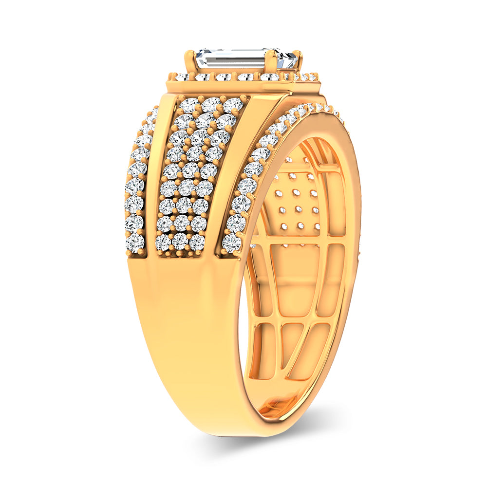 14K 2.00CT Certified Lab Grown Mens Ring