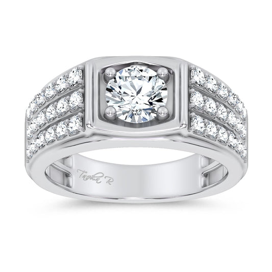 14K 2.00CT Certified Lab Grown Mens Ring