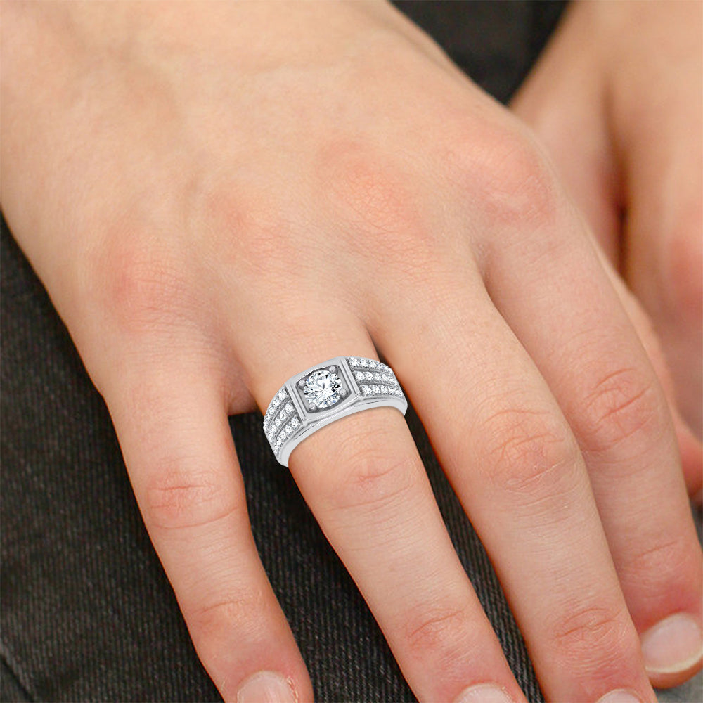14K 2.00CT Certified Lab Grown Mens Ring
